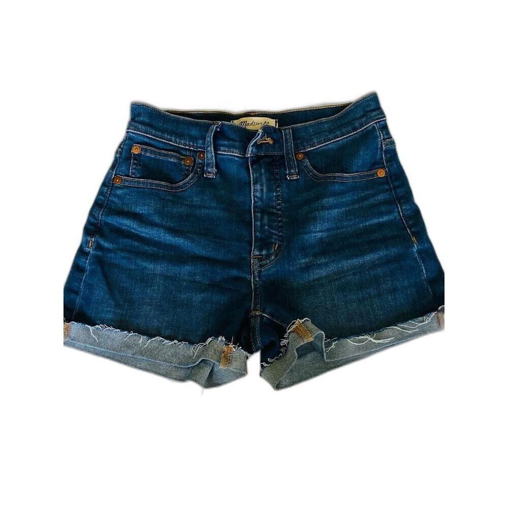 Madewell High Rise Rolled-Hem Denim Shorts Womens 23 Summer Clean Girl